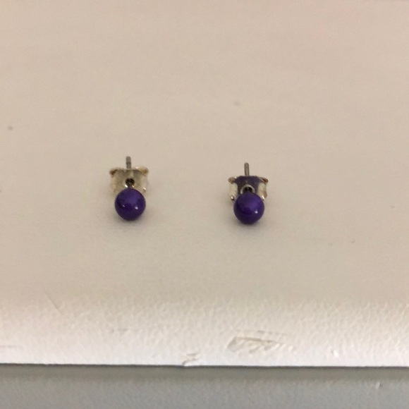 Claire's Jewelry - Small Purple ball Earrings
